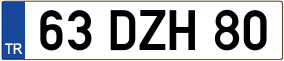 Trailer License Plate